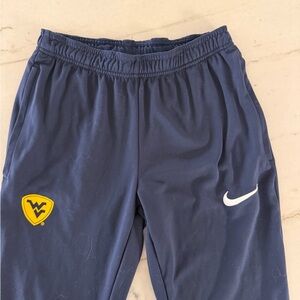 NIKE DRI-FIT SOCCER PANTS WEST VIRGINIA MOUNTAINEERS BLUE MENS S EUC